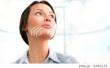 Closeup portrait of cute young business woman smiling 6460134