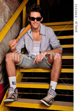 Closeup of young, handsome man thinking 6460352