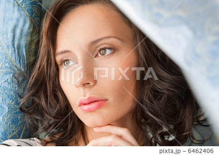 Beautiful woman standing near window. Beauty fashion portrait Beautiful woman standing near window. Beauty fashion portrait 6462406