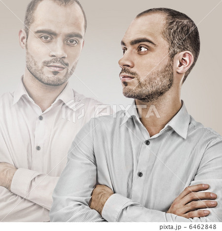 Fashion portrait of adult handsome business man looking away Fashion portrait of adult handsome business man looking away 6462848