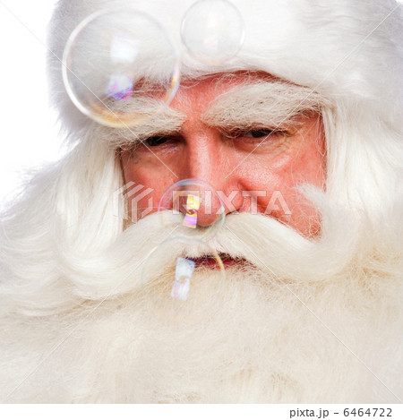 Santa Claus portrait smiling isolated over a...の写真素材 [6464722] - PIXTA