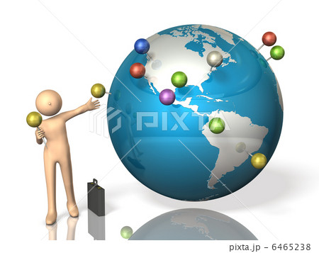 海外出張を表すアブストラクト3DCGイラスト 6465238