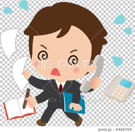 A busy businessman looking around 6466704