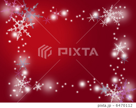 雪の結晶　雪　結晶　スノーホワイト　白雪　フレーム　枠　雪の華 6470112