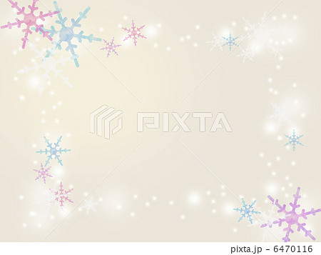 雪の結晶　雪　結晶　スノーホワイト　白雪　フレーム　枠　雪の華 6470116