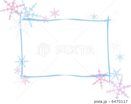 雪の結晶　雪　結晶　スノーホワイト　白雪　フレーム　枠　雪の華 6470117