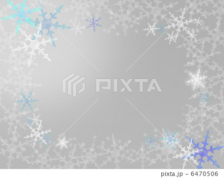フレーム　枠　雪の結晶　雪　スノーホワイト　白雪　クリスマス 6470506