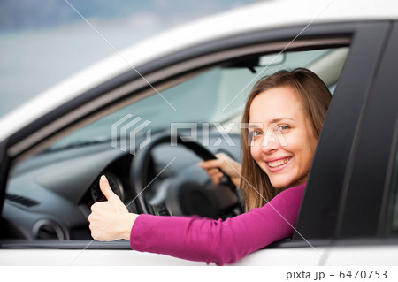 Woman in car Woman in car 6470753