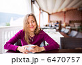 Beautiful lady in cafe 6470757