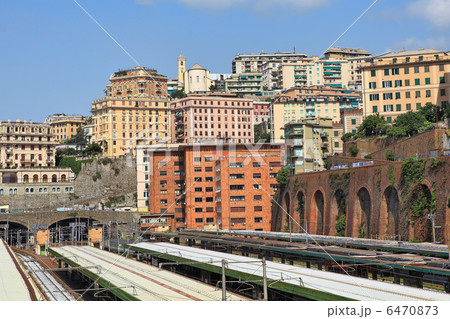 Genoa city skyline view. Genoa city skyline view. 6470873