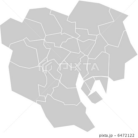 東京２３区境地図 6472122