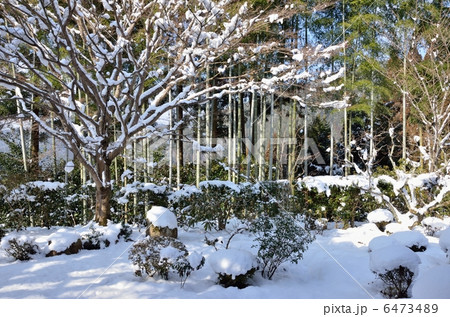 宝泉院、雪景色の庭園 6473489