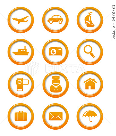 Travel and transportation web buttons set 6473731