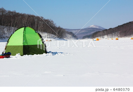 姫神山と岩洞湖のワカサギ釣り 6480370