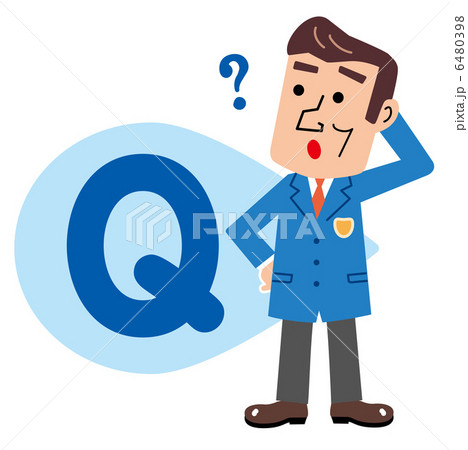 Q A 質問する男性のイラスト素材