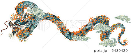 日本画調な龍のイラスト素材 [6480420] - PIXTA