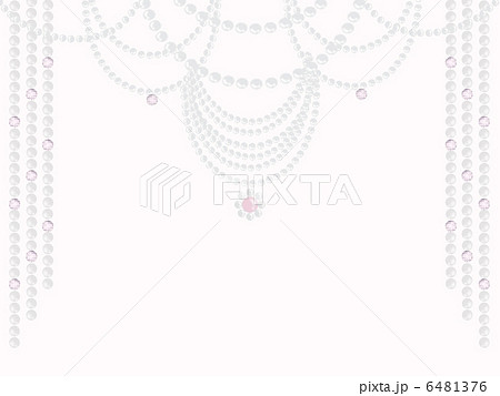 真珠 パール ダイヤ ダイヤモンド 枠 フレーム 宝石 デコのイラスト素材