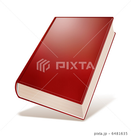 Old red book with blank cover 6481635