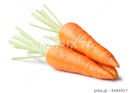 Fresh carrots on white background Fresh carrots on white background 6484927