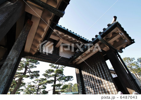 江戸城 皇居 桔梗門の写真素材