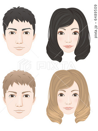 男女の顔セット 6489509
