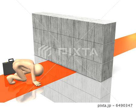 失意のビジネスマンを描いた3Dレンダリング画像 6490347