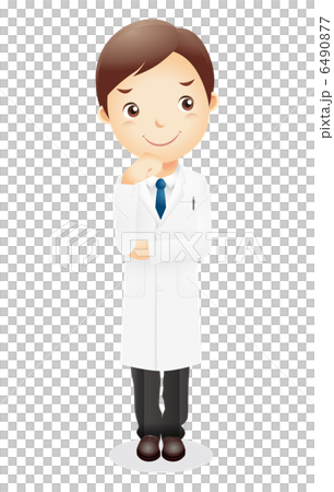 白衣の男性イラスト 6490877