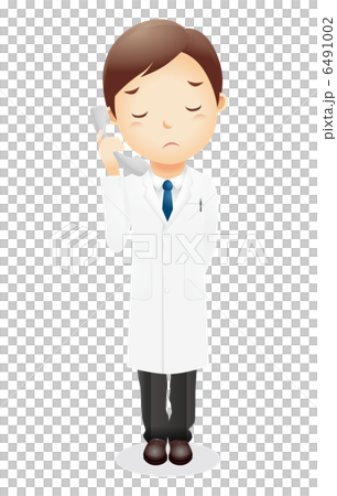 白衣の男性イラスト 6491002