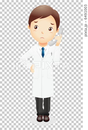 白衣の男性イラスト 6491003