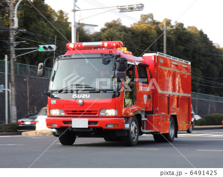 消防車走行シーン 消防車走行シーン 6491425