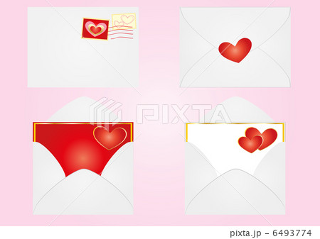 Vector illustration of Valentine envelopes  6493774
