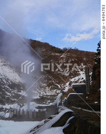 地獄谷温泉噴泉　　長野 6494763
