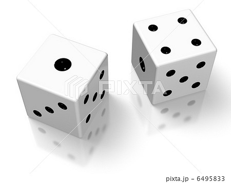 二つのサイコロのレンダリング画像 6495833