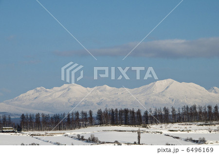 冬の大雪山の写真素材