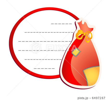 Vector illustration of red frame with a sack of Santa Claus Vector illustration of red frame with a sack of Santa Claus 6497287