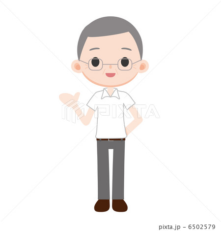 国内発送 眼鏡のおじさん 006 イラスト