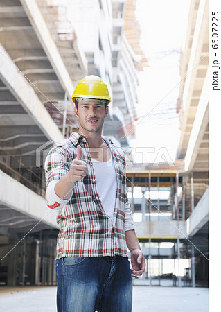 hard worker on construction site hard worker on construction site 6507225