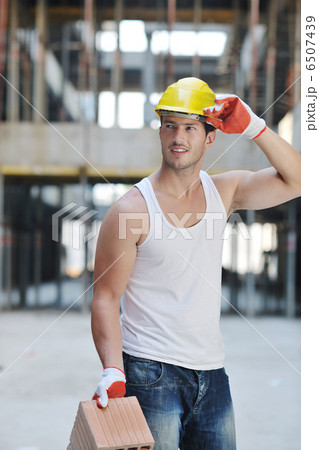 hard worker on construction site hard worker on construction site 6507439