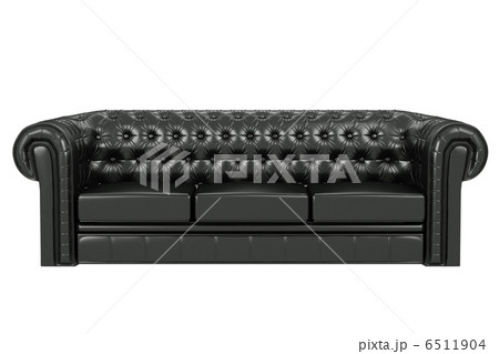 black leather sofa 3d 6511904