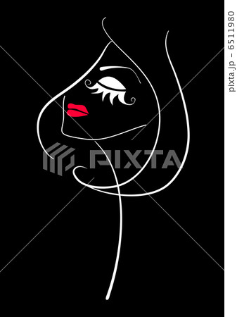 Fashion makeup. Abstract beautiful woman face silhouette Fashion makeup. Abstract beautiful woman face silhouette 6511980