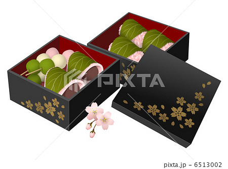 お花見重箱のイラスト素材 6513002 Pixta