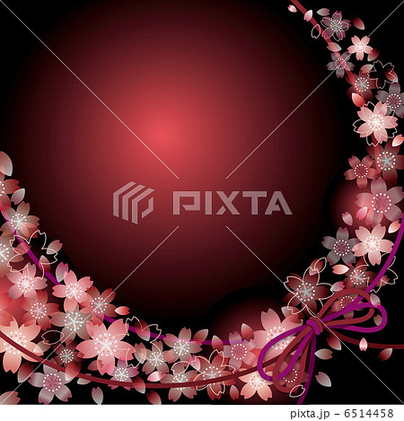 桜背景_01正方形_赤 6514458
