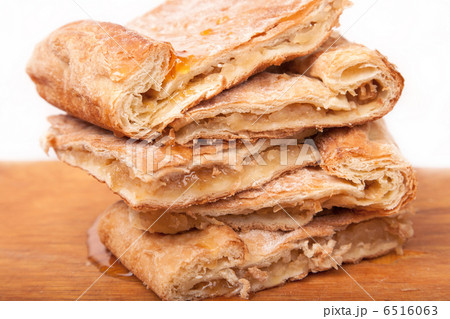 piece of slice thin sweet pie on wooden piece of slice thin sweet pie on wooden 6516063