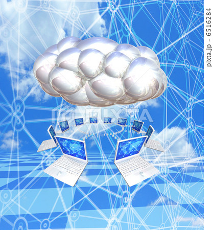 パソコンと雲/クラウドコンピューティング パソコンと雲/クラウドコンピューティング 6516284
