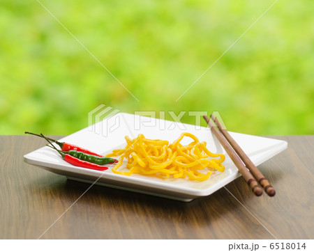 Egg noodles on nature background 6518014