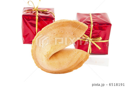 Fortune cookie with blank slip isolated Fortune cookie with blank slip isolated 6518191