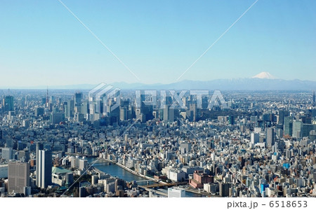 ビル郡と富士山 6518653