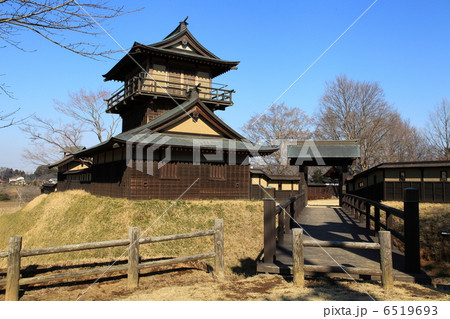 逆井城跡公園 逆井城二層櫓、櫓門と橋-逆井にて 逆井城跡公園 逆井城二層櫓、櫓門と橋-逆井にて 6519693