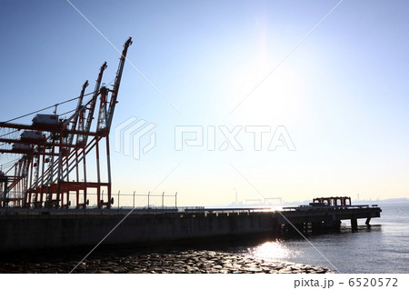 名古屋港のガントリークレーン 6520572