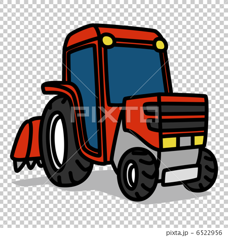 シンプルイラスト 車19 農業用トラクター のイラスト素材